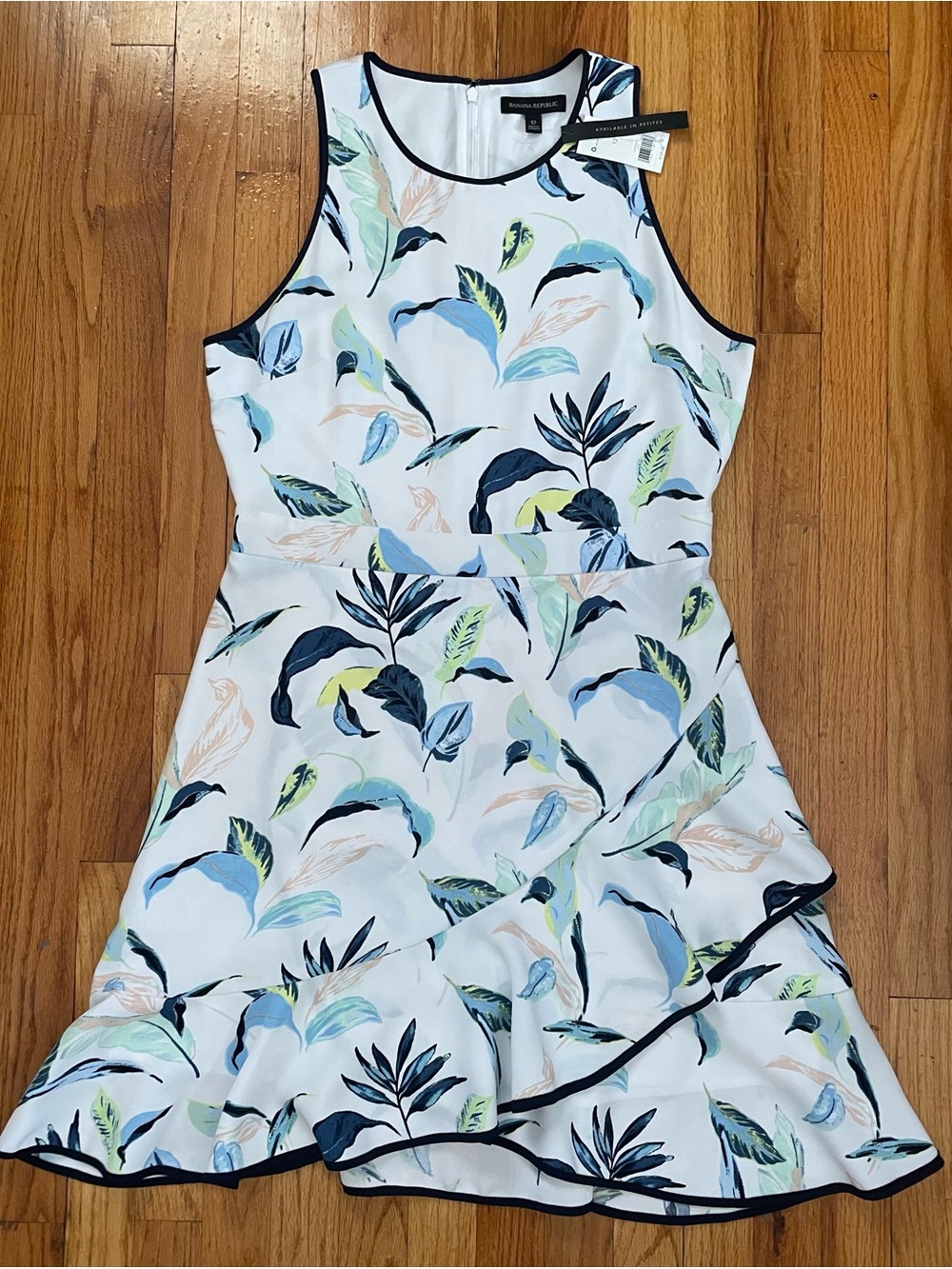 NWT Banana Republic Sleeveless Midi Flared Dress Floral Print Women’s Size 12